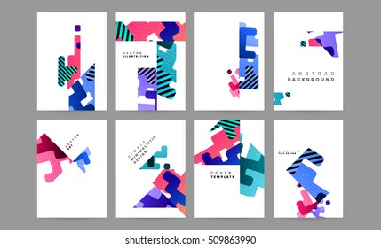 Geometrischer Hintergrund Vorlage für Cover, Flyer, Banner, Poster und Plakate, kann für Präsentationen und Buchumschläge, EPS10 Vektorgrafik, verwendet werden
