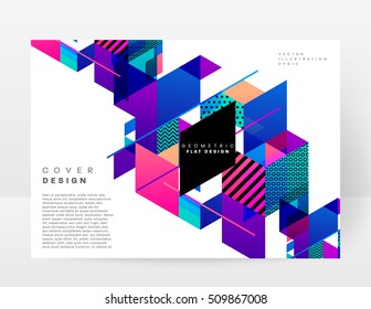 Geometric background Template for covers, flyers, banners, posters and placards, may be used for presentations and book covers, EPS10 vector illustration