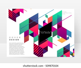 Geometrischer Hintergrund Vorlage für Cover, Flyer, Banner, Poster und Plakate, kann für Präsentationen und Buchumschläge, EPS10 Vektorgrafik, verwendet werden