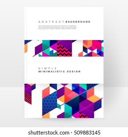 Geometric background Template for covers, flyers, banners, posters and placards, may be used for presentations and book covers, EPS10 vector illustration