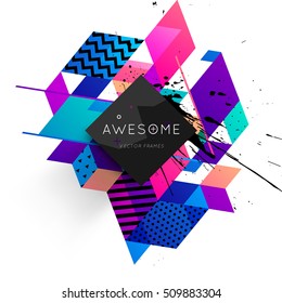 Geometric background Template for covers, flyers, banners, posters and placards, may be used for presentations and book covers, EPS10 vector illustration