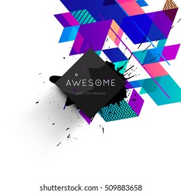 Geometric background Template for covers, flyers, banners, posters and placards, may be used for presentations and book covers, EPS10 vector illustration