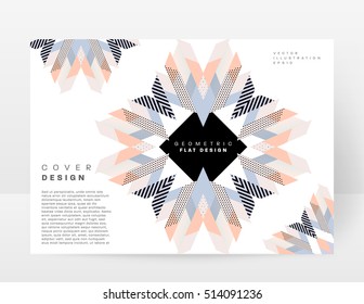 Geometric background Template for covers, flyers, banners, posters and placards, may be used for presentations and books, EPS10 vector illustration