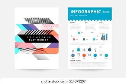 Geometric background Template for covers, flyers, banners, posters and placards, may be used for presentations and books, EPS10 vector illustration