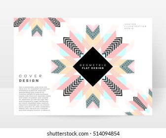 Geometric background Template for covers, flyers, banners, posters and placards, may be used for presentations and books, EPS10 vector illustration