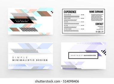 Plantilla de fondo geométrico para cubiertas, volantes, pancartas, carteles y carteles, puede utilizarse para presentaciones y libros, ilustración vectorial EPS10