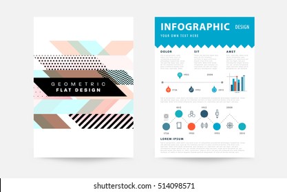 Geometric background Template for covers, flyers, banners, posters and placards, may be used for presentations and books, EPS10 vector illustration
