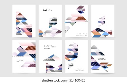 Plantilla de fondo geométrico para cubiertas, volantes, pancartas, carteles y carteles, puede utilizarse para presentaciones y libros, ilustración vectorial EPS10