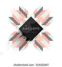 Geometric background Template for covers, flyers, banners, posters and placards, may be used for presentations and books, EPS10 vector illustration