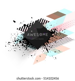 Plantilla de fondo geométrico para cubiertas, volantes, pancartas, carteles y carteles, puede utilizarse para presentaciones y libros, ilustración vectorial EPS10