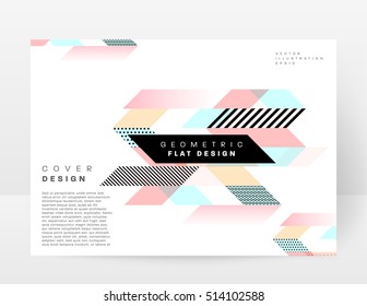Geometric background Template for covers, flyers, banners, posters and placards, may be used for presentations and books, EPS10 vector illustration