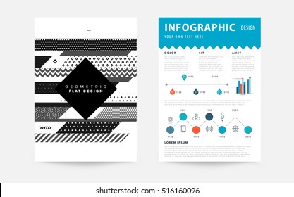 Plantilla de fondo geométrico para cubiertas, volantes, pancartas, carteles y carteles, puede utilizarse para presentaciones y libros, ilustración vectorial EPS10