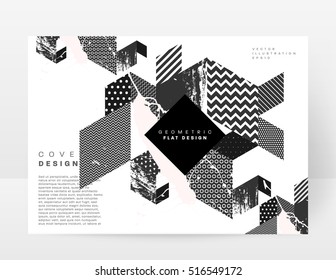 Geometric background Template for covers, flyers, banners, posters and placards, may be used for presentations and books, EPS10 vector illustration