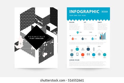 Geometrische Hintergrundvorlage für Cover, Flyer, Banner, Poster und Plakate, kann für Präsentationen und Bücher verwendet werden, EPS10 Vektorgrafik