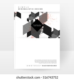 Plantilla de fondo geométrico para cubiertas, volantes, pancartas, carteles y carteles, puede utilizarse para presentaciones y libros, ilustración vectorial EPS10