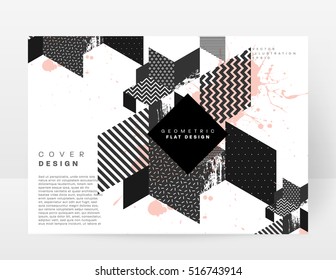 Geometric background Template for covers, flyers, banners, posters and placards, may be used for presentations and books, EPS10 vector illustration