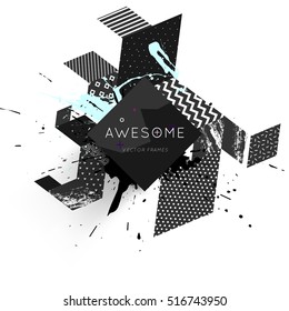 Geometrische Hintergrundvorlage für Cover, Flyer, Banner, Poster und Plakate, kann für Präsentationen und Bücher verwendet werden, EPS10 Vektorgrafik