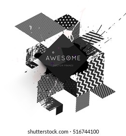 Geometric background Template for covers, flyers, banners, posters and placards, may be used for presentations and books, EPS10 vector illustration
