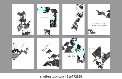 Plantilla de fondo geométrico para cubiertas, volantes, pancartas, carteles y carteles, puede utilizarse para presentaciones y libros, ilustración vectorial EPS10