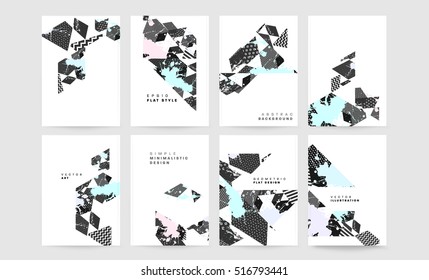 Modelo de fundo geométrico para capas, folhetos, banners, cartazes e cartazes, pode ser usado para apresentações e livros, ilustração vetorial EPS10