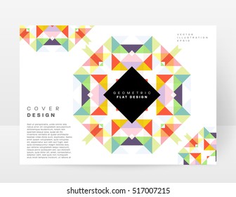 Geometric background Template for covers, flyers, banners, posters and placards, may be used for presentations and books, EPS10 vector illustration