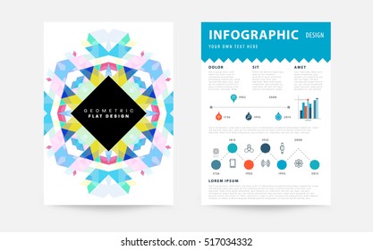 Geometrische Hintergrundvorlage für Cover, Flyer, Banner, Poster und Plakate, kann für Präsentationen und Bücher verwendet werden, EPS10 Vektorgrafik