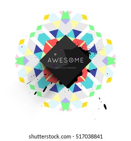 Geometrische Hintergrundvorlage für Cover, Flyer, Banner, Poster und Plakate, kann für Präsentationen und Bücher verwendet werden, EPS10 Vektorgrafik