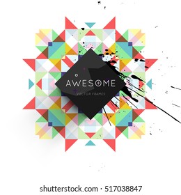 Geometric background Template for covers, flyers, banners, posters and placards, may be used for presentations and books, EPS10 vector illustration