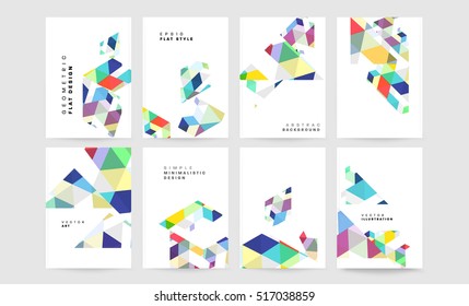 Plantilla de fondo geométrico para cubiertas, volantes, pancartas, carteles y carteles, puede utilizarse para presentaciones y libros, ilustración vectorial EPS10