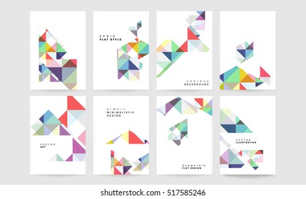 Plantilla de fondo geométrico para cubiertas, volantes, pancartas, carteles y carteles, puede utilizarse para presentaciones y libros, ilustración vectorial EPS10