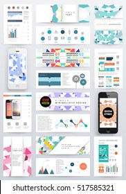 Geometric background Template for covers, flyers, banners, posters and placards, may be used for presentations and books, EPS10 vector illustration