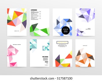Geometric background Template for covers, flyers, banners, posters and placards, may be used for presentations and books, EPS10 vector illustration