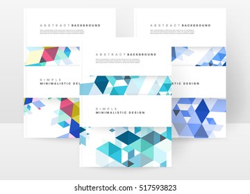 Plantilla de fondo geométrico para cubiertas, volantes, pancartas, carteles y carteles, puede utilizarse para presentaciones y libros, ilustración vectorial EPS10