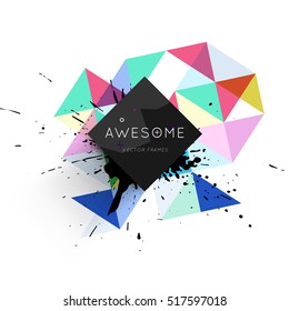 Geometric background Template for covers, flyers, banners, posters and placards, may be used for presentations and books, EPS10 vector illustration