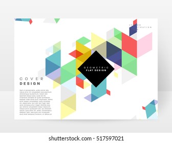 Plantilla de fondo geométrico para cubiertas, volantes, pancartas, carteles y carteles, puede utilizarse para presentaciones y libros, ilustración vectorial EPS10