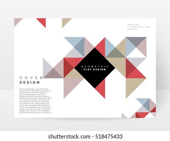 Geometric background Template for covers, flyers, banners, posters and placards, may be used for presentations and books, EPS10 vector illustration
