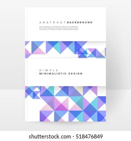 Geometric background Template for covers, flyers, banners, posters and placards, may be used for presentations and books, EPS10 vector illustration