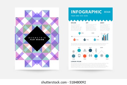 Plantilla de fondo geométrico para cubiertas, volantes, pancartas, carteles y carteles, puede utilizarse para presentaciones y libros, ilustración vectorial EPS10