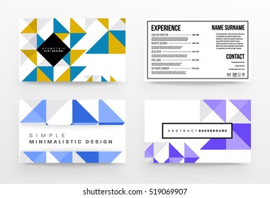 Plantilla de fondo geométrico para cubiertas, volantes, pancartas, carteles y carteles, puede utilizarse para presentaciones y libros, ilustración vectorial EPS10