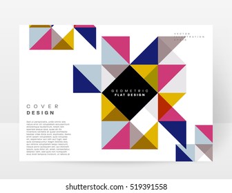 Geometric background Template for covers, flyers, banners, posters and placards, may be used for presentations and books, EPS10 vector illustration