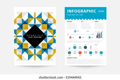 Geometric background Template for covers, flyers, banners, posters and placards, may be used for presentations and books, EPS10 vector illustration