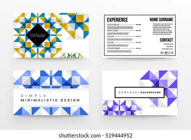 Plantilla de fondo geométrico para cubiertas, volantes, pancartas, carteles y carteles, puede utilizarse para presentaciones y libros, ilustración vectorial EPS10