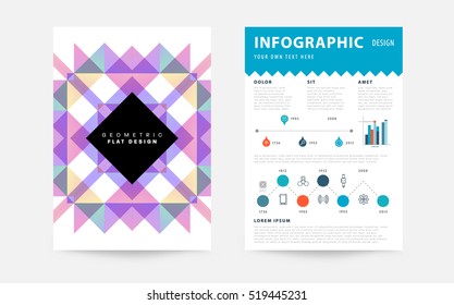 Geometric background Template for covers, flyers, banners, posters and placards, may be used for presentations and books, EPS10 vector illustration