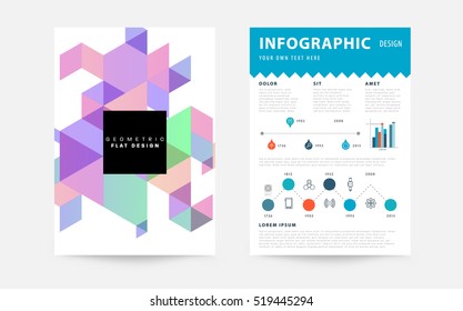 Geometric background Template for covers, flyers, banners, posters and placards, may be used for presentations and books, EPS10 vector illustration