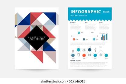 Plantilla de fondo geométrico para cubiertas, volantes, pancartas, carteles y carteles, puede utilizarse para presentaciones y libros, ilustración vectorial EPS10