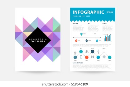 Geometric background Template for covers, flyers, banners, posters and placards, may be used for presentations and books, EPS10 vector illustration