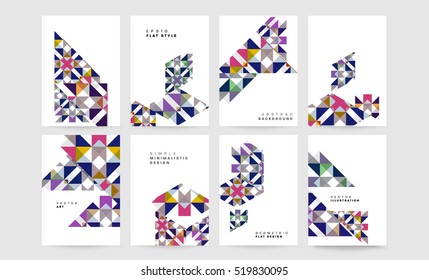 Geometric background Template for covers, flyers, banners, posters and placards, may be used for presentations and books, EPS10 vector illustration