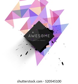 Geometric background Template for covers, flyers, banners, posters and placards, may be used for presentations and books, EPS10 vector illustration