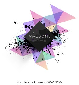 Geometric background Template for covers, flyers, banners, posters and placards, may be used for presentations and books, EPS10 vector illustration