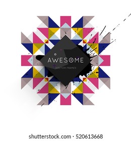 Geometric background Template for covers, flyers, banners, posters and placards, may be used for presentations and books, EPS10 vector illustration